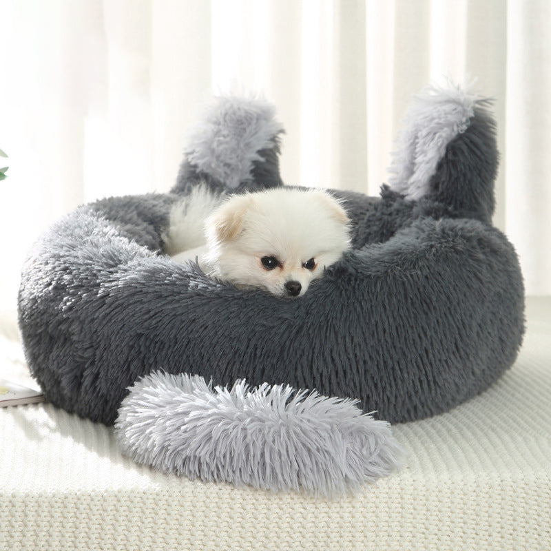 🐾 SnuggleNest- Calming Donut Pet Bed