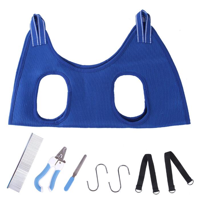 Pet Grooming Hammock & Nail Trimming Set