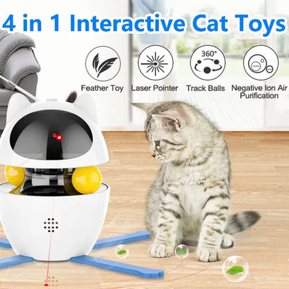 USB Rechargeable 4-in-1 Interactive Laser Cat Toy