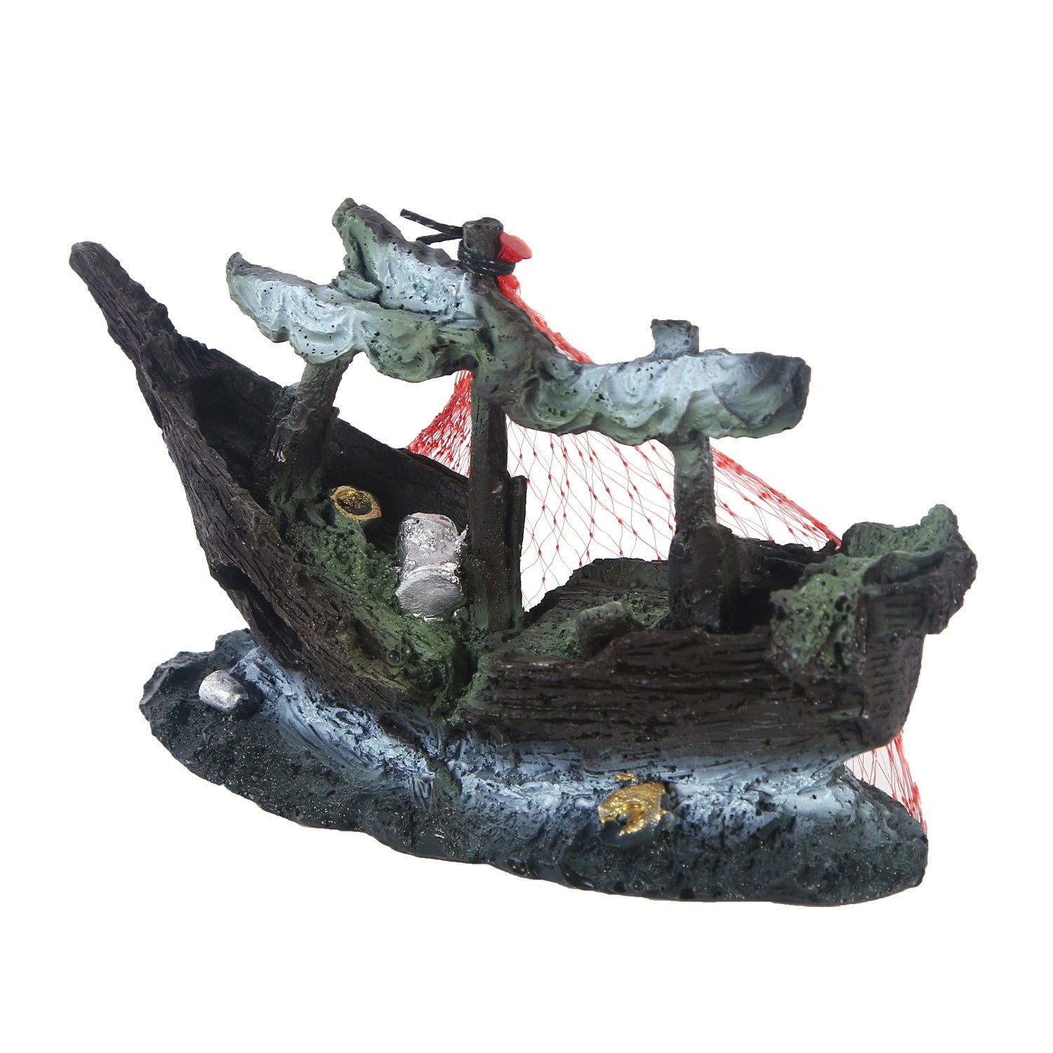 Ship Fish Tank Resin Water Grass Landscape Decoration