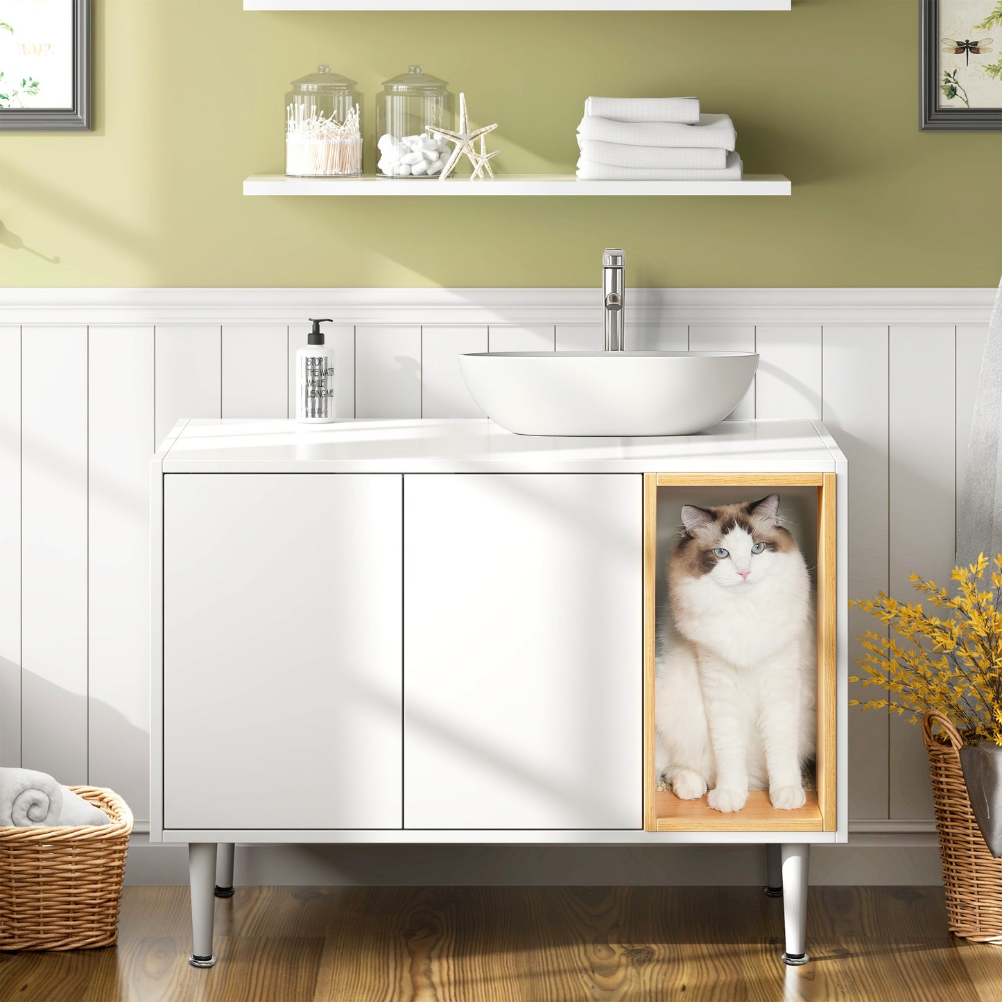 🐾 HideAway™ Cat Litter Cabinet & Bathroom Storage