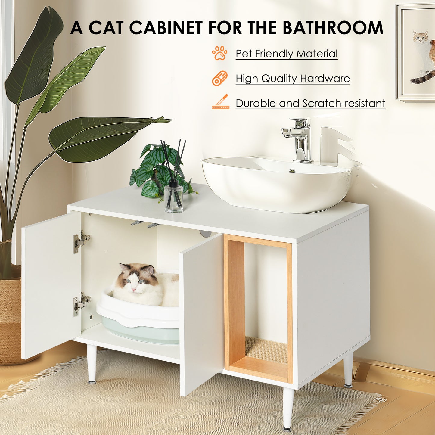 🐾 HideAway™ Cat Litter Cabinet & Bathroom Storage