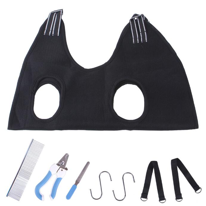 Pet Grooming Hammock & Nail Trimming Set