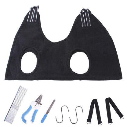 Pet Grooming Hammock & Nail Trimming Set