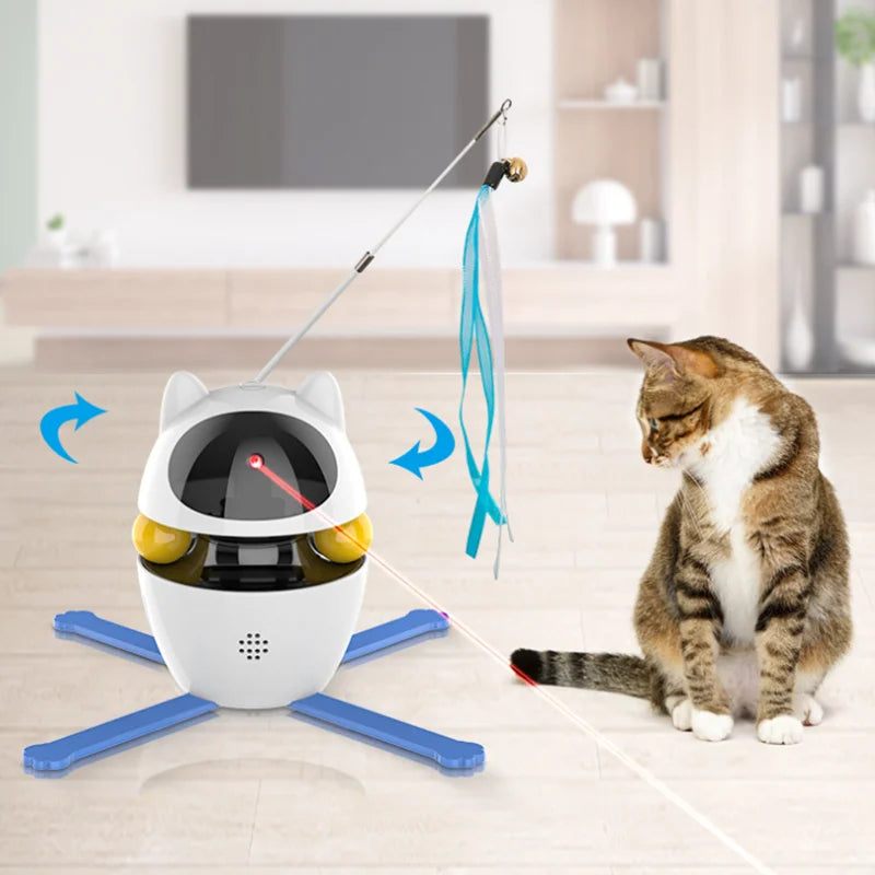 USB Rechargeable 4-in-1 Interactive Laser Cat Toy