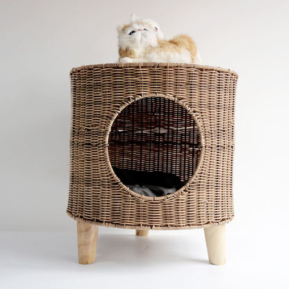 CozyCane™ Woven Cat Nest Bed