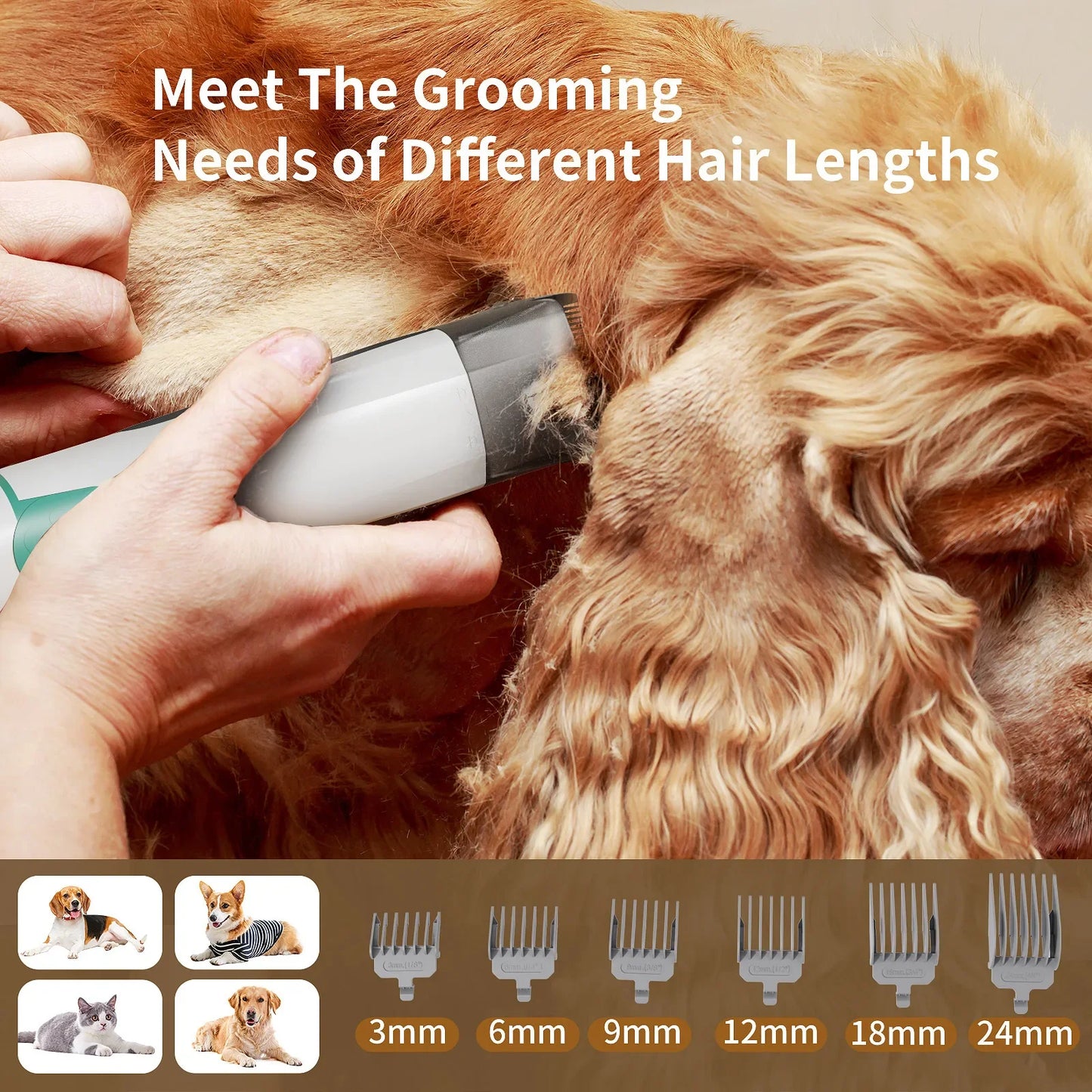 🐾 GroomPro™ 7-in-1 Pet Grooming Vacuum Kit