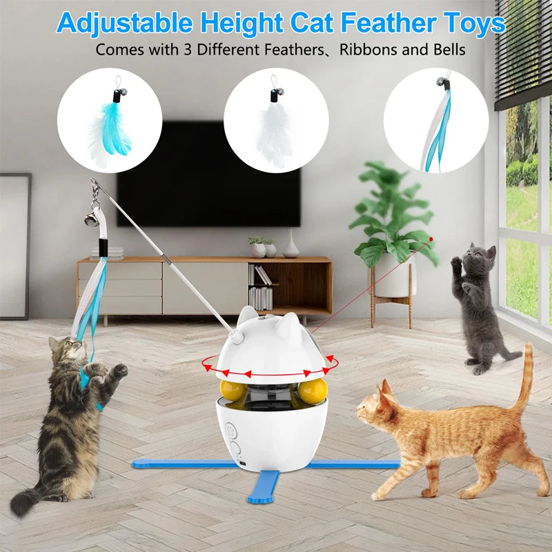 USB Rechargeable 4-in-1 Interactive Laser Cat Toy