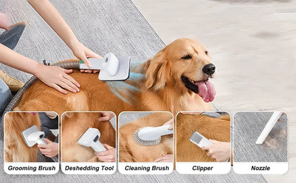 🐾 GroomPro™ 7-in-1 Pet Grooming Vacuum Kit