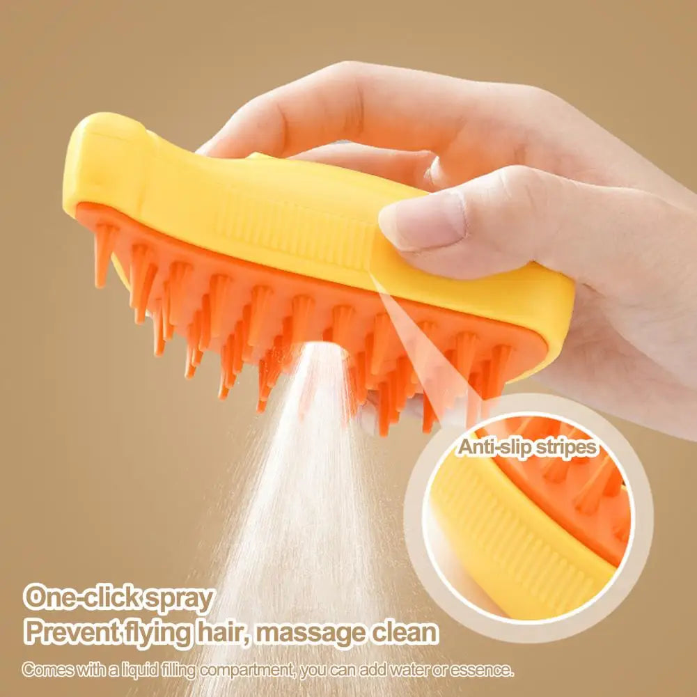 SteamClean™ Banana Pet Grooming Brush