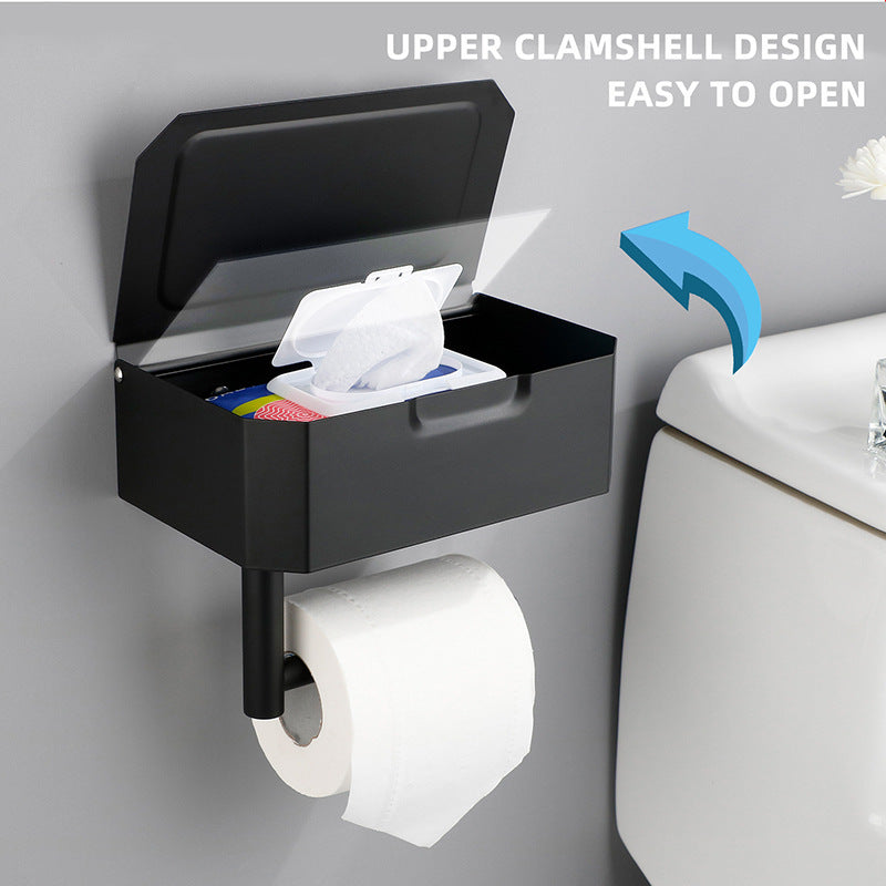 WipeWise- Wall-Mounted Toilet Paper & Wipes Storage