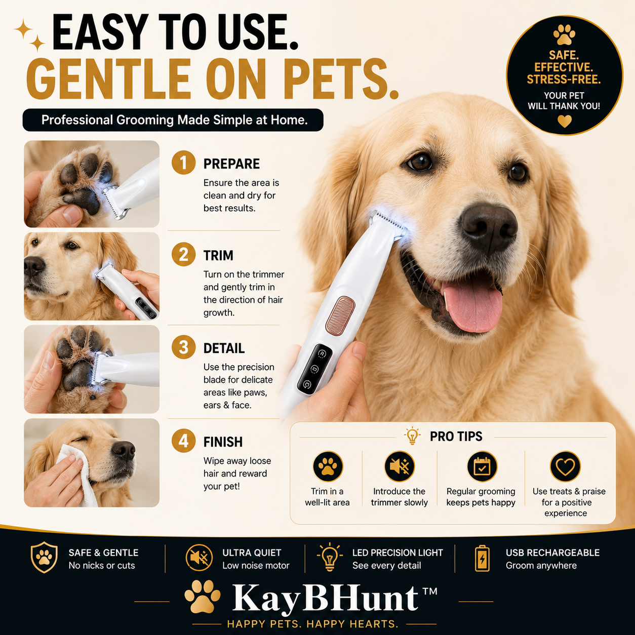 PawsElite-LED Precision Pet Grooming Trimmer