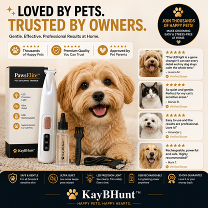 PawsElite-LED Precision Pet Grooming Trimmer
