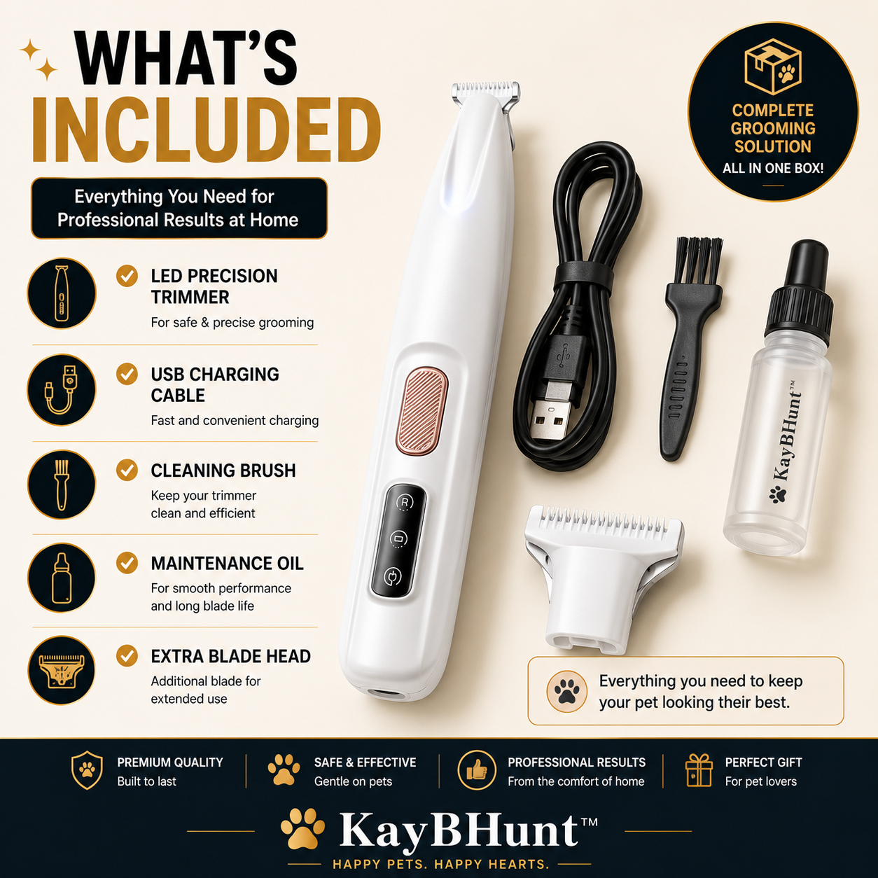 PawsElite-LED Precision Pet Grooming Trimmer