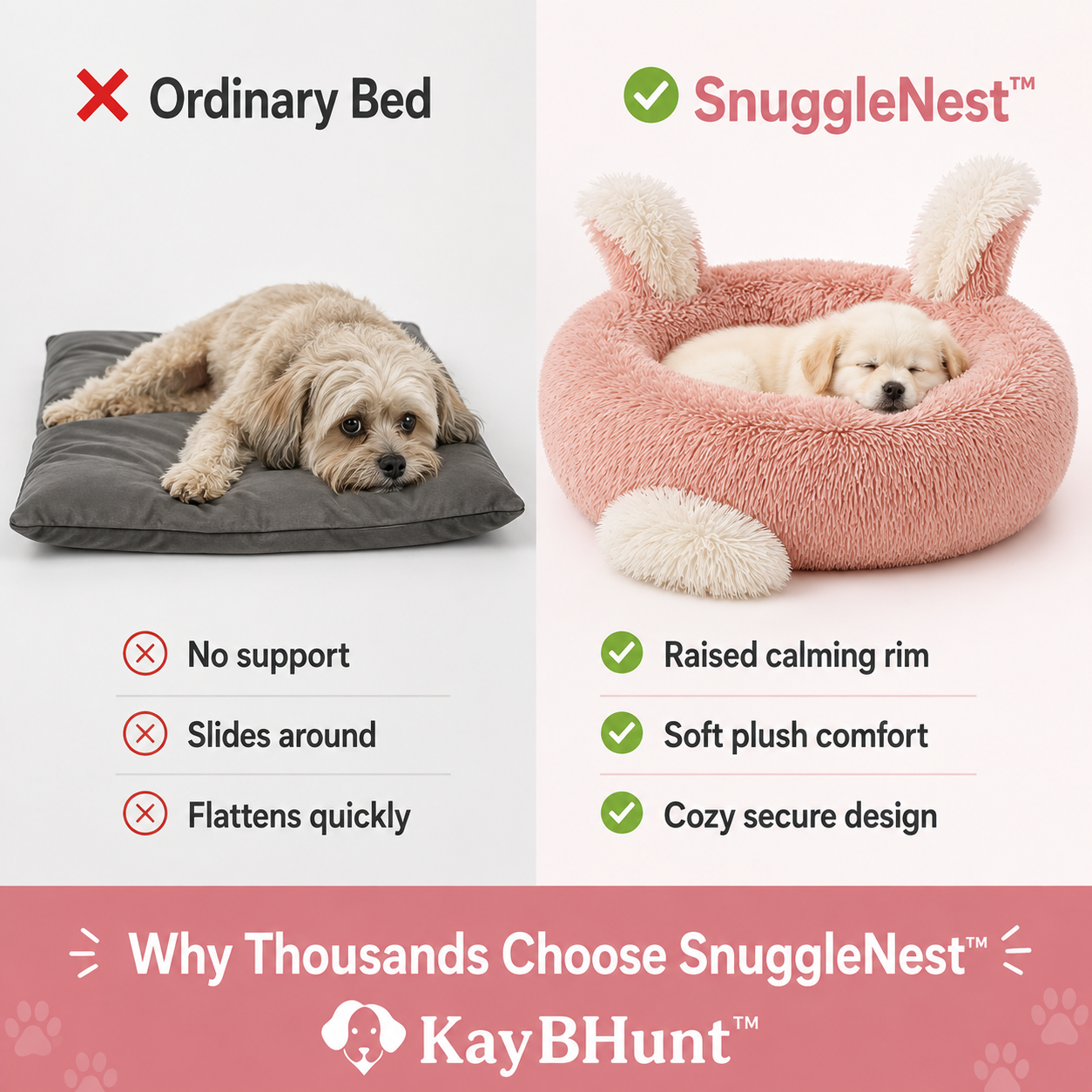 🐾 SnuggleNest- Calming Donut Pet Bed